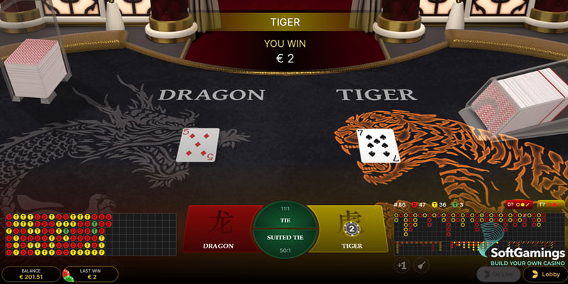 Đánh Rồng Hổ tại Game bài 3D RWIN