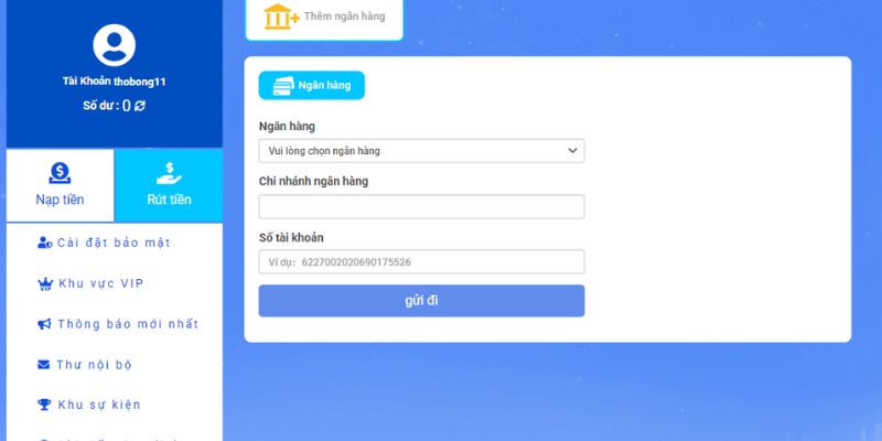 Hướng dẫn rút thưởng từ nền tảng về tài khoản