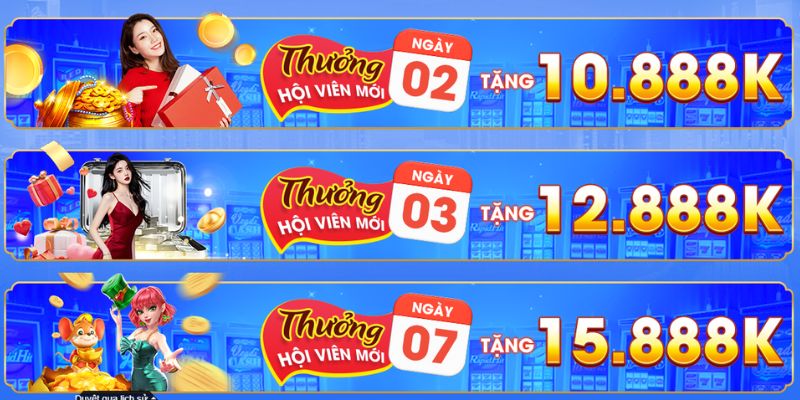RWIN thưởng hội viên mới ngày 03